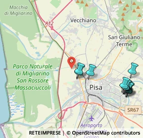 Mappa Via del Tiro a Segno, 56122 Pisa PI, Italia (5.36083)