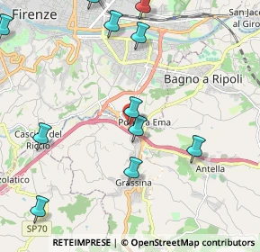 Mappa Via Corte Grifoni, 50012 Bagno a Ripoli FI, Italia (2.77333)