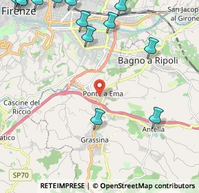 Mappa Via Pietro Nenni, 50012 Bagno a Ripoli FI, Italia (3.711)
