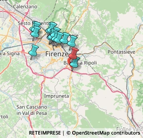 Mappa Via Pietro Nenni, 50012 Bagno a Ripoli FI, Italia (6.98)