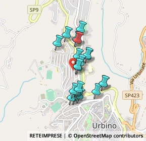 Mappa Via Gaetano Salvemini, 61029 Urbino PU, Italia (0.3295)