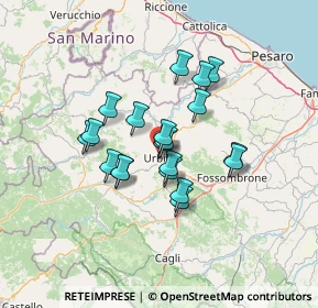 Mappa Via Salvemini, 61029 Urbino PU, Italia (10.373)