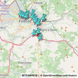Mappa Via di Campigliano, 50012 Firenze FI, Italia (3.84111)