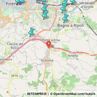 Mappa Via di Campigliano, 50012 Firenze FI, Italia (3.65455)