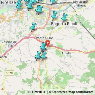 Mappa Via di Belmonte, 50012 Bagno a Ripoli FI, Italia (3.2135)