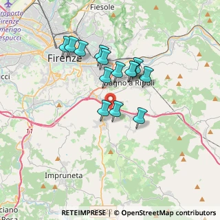 Mappa Via di Belmonte, 50012 Bagno a Ripoli FI, Italia (3.05571)