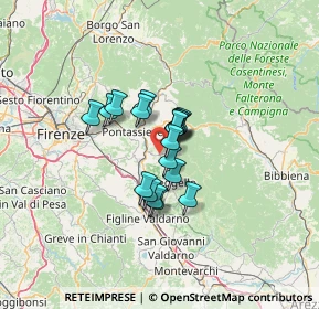 Mappa Via Don B. Cotoneschi, 50066 Reggello FI, Italia (8.095)