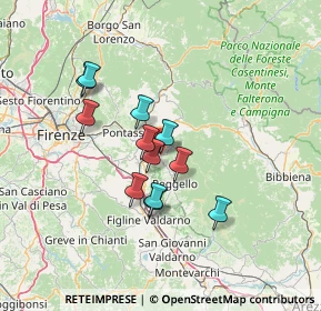 Mappa Via Don B. Cotoneschi, 50066 Reggello FI, Italia (11.04333)