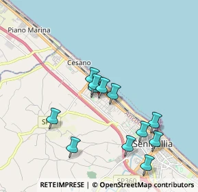 Mappa Via Canaletto, 60019 Senigallia AN, Italia (1.805)