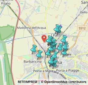 Mappa Via Pietrasantina, 56122 Pisa PI, Italia (1.535)