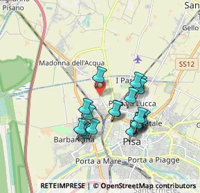 Mappa Via Pietrasantina, 56122 Pisa PI, Italia (1.645)