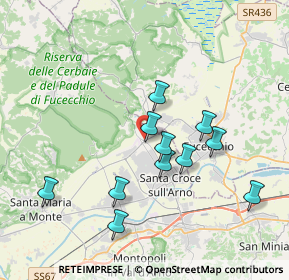 Mappa SP Nuova Francesca, 56029 Santa Croce sull'Arno PI, Italia (3.55364)