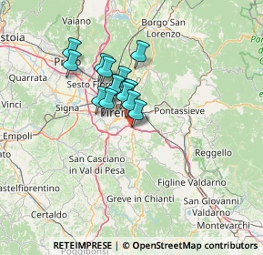 Mappa Via Fattucchiera, 50012 Bagno a Ripoli FI, Italia (9.62071)