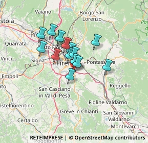 Mappa Via Fattucchiera, 50012 Bagno a Ripoli FI, Italia (9.68067)
