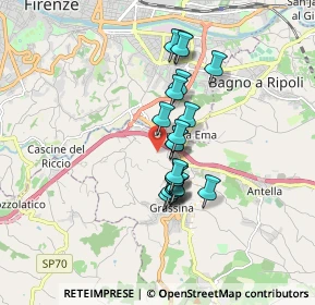 Mappa Via Fattucchiera, 50012 Bagno a Ripoli FI, Italia (1.301)