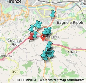 Mappa Via Fattucchiera, 50012 Bagno a Ripoli FI, Italia (1.209)