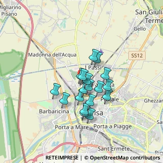 Mappa Via S. Iacopo, 56123 Pisa PI, Italia (1.29111)