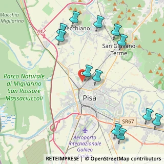Mappa Via S. Iacopo, 56123 Pisa PI, Italia (5.5425)