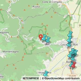 Mappa Via del Campaccio, 56032 Buti PI, Italia (3.33077)