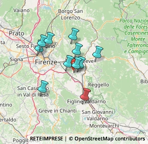 Mappa Via del Focardo, 50067 Rignano sull'Arno FI, Italia (10.52091)