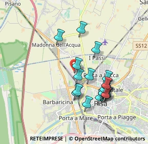 Mappa Via di Campaldo, 56122 Pisa PI, Italia (1.7615)