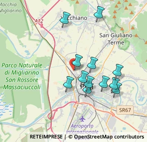 Mappa Via di Campaldo, 56122 Pisa PI, Italia (3.435)