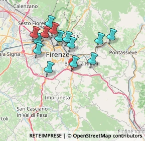 Mappa Via Ugo la Malfa, 50012 Bagno a Ripoli FI, Italia (7.07786)