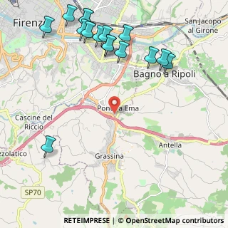 Mappa Via Ugo la Malfa, 50012 Bagno a Ripoli FI, Italia (2.82813)