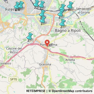 Mappa Via Ugo la Malfa, 50012 Bagno a Ripoli FI, Italia (3.18364)