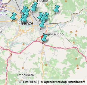 Mappa Via Ugo la Malfa, 50012 Bagno a Ripoli FI, Italia (4.50786)