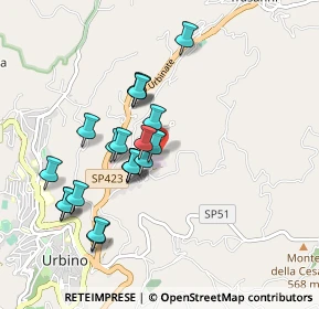 Mappa Località Sasso, 61029 Urbino PU, Italia (0.8445)