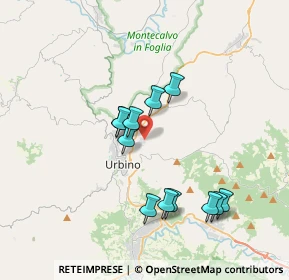 Mappa Località Sasso, 61029 Urbino PU, Italia (3.3925)