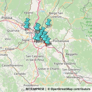 Mappa Strada regionale 222 Chiantigiana, 50012 Bagno a Ripoli FI, Italia (9.60286)