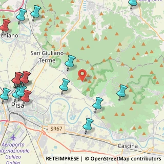 Mappa Via Giuseppe Viviani Agnano, 56011 Calci PI, Italia (6.68333)
