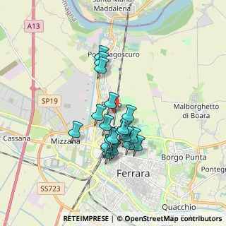 Mappa Via dell'Indipendenza, 44122 Ferrara FE, Italia (1.4315)