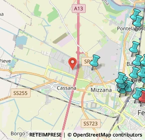 Mappa Via Vittorio Bottego, 44124 Ferrara FE, Italia (3.468)