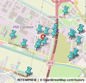 Mappa Via Vittorio Bottego, 44124 Ferrara FE, Italia (0.561)