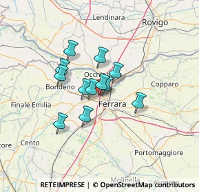 Mappa Via Vittorio Bottego, 44124 Ferrara FE, Italia (9.09333)