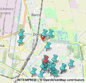 Mappa Via Gustavo Bianchi, 44122 Ferrara FE, Italia (1.2615)