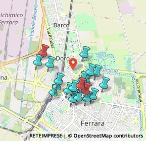 Mappa Via Gustavo Bianchi, 44122 Ferrara FE, Italia (0.7695)