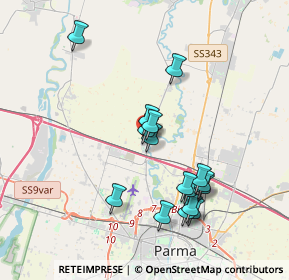 Mappa Via Ferdinando Santi, 43126 Parma PR, Italia (3.56438)