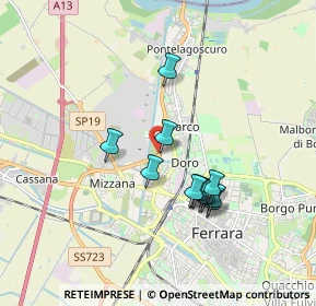 Mappa Via Guglielmo Marconi, 44122 Ferrara FE, Italia (1.52833)