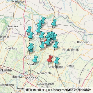 Mappa Via Giacomo Matteotti, 41036 Medolla MO, Italia (9.8515)