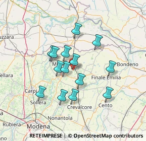Mappa Via A. Baraldini, 41038 San felice sul Panaro MO, Italia (11.43786)