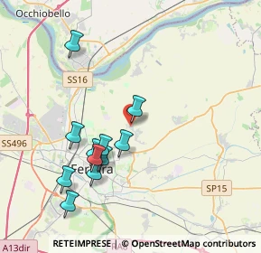 Mappa Via dei Roseti, 44123 Ferrara FE, Italia (3.81091)