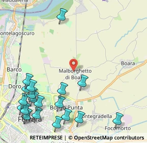 Mappa Via dei Roseti, 44123 Ferrara FE, Italia (2.9895)