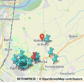 Mappa Via dei Roseti, 44123 Ferrara FE, Italia (2.7015)