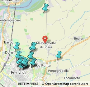 Mappa Via dei Roseti, 44123 Ferrara FE, Italia (2.5955)