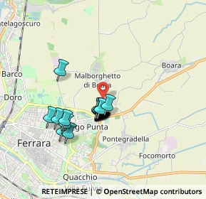 Mappa Via Antonio Tebaldeo, 44123 Ferrara FE, Italia (1.305)