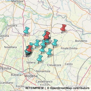Mappa Via Brescia, 41036 Medolla MO, Italia (10.4125)